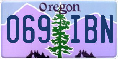 OR license plate 069IBN