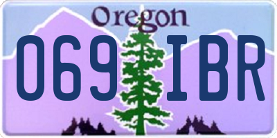 OR license plate 069IBR