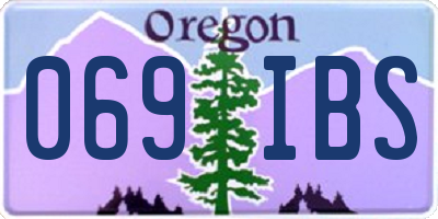 OR license plate 069IBS