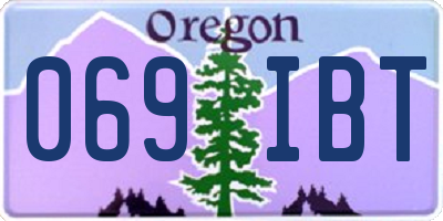 OR license plate 069IBT