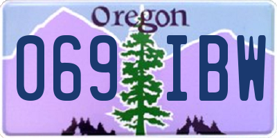 OR license plate 069IBW