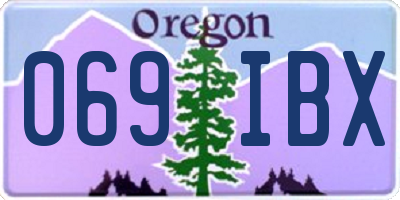 OR license plate 069IBX