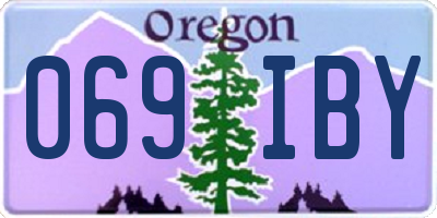OR license plate 069IBY