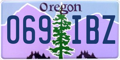 OR license plate 069IBZ