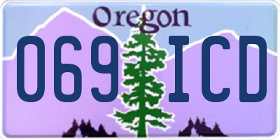 OR license plate 069ICD