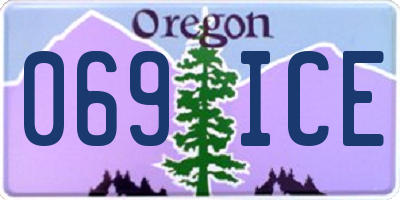 OR license plate 069ICE
