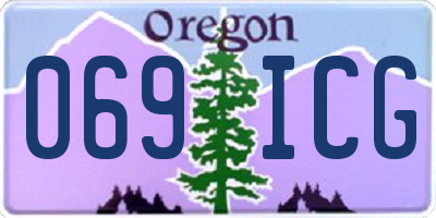 OR license plate 069ICG