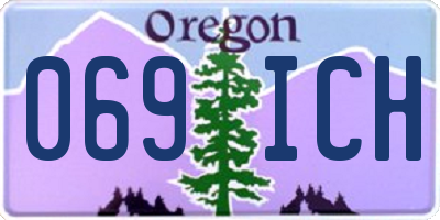 OR license plate 069ICH