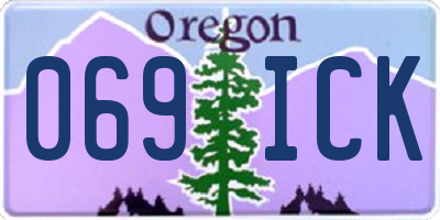 OR license plate 069ICK
