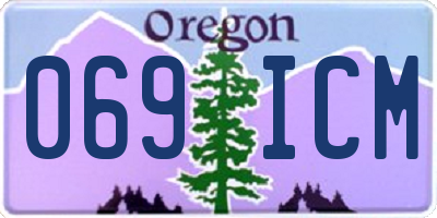 OR license plate 069ICM