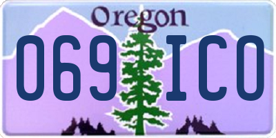 OR license plate 069ICO