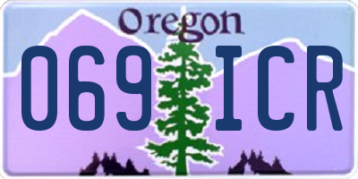 OR license plate 069ICR