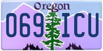 OR license plate 069ICU