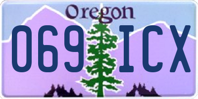 OR license plate 069ICX