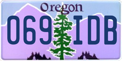 OR license plate 069IDB