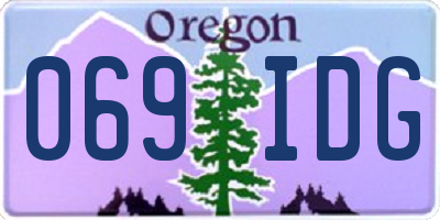 OR license plate 069IDG