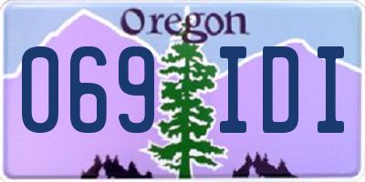 OR license plate 069IDI