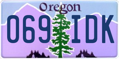 OR license plate 069IDK