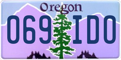 OR license plate 069IDO
