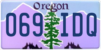 OR license plate 069IDQ