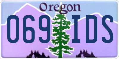 OR license plate 069IDS