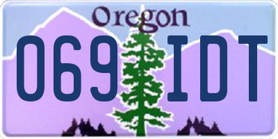OR license plate 069IDT