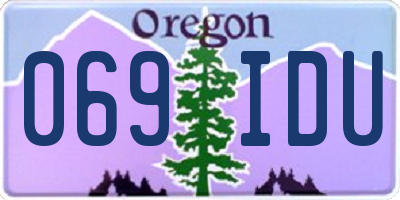 OR license plate 069IDU