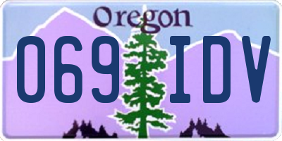 OR license plate 069IDV