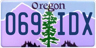 OR license plate 069IDX