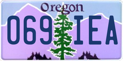 OR license plate 069IEA
