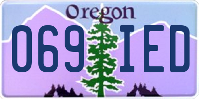 OR license plate 069IED