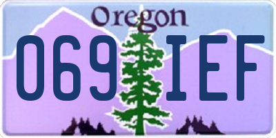 OR license plate 069IEF