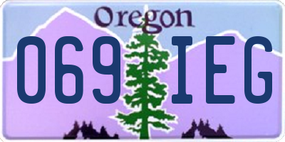 OR license plate 069IEG