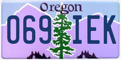 OR license plate 069IEK