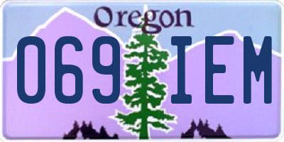 OR license plate 069IEM