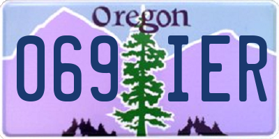 OR license plate 069IER