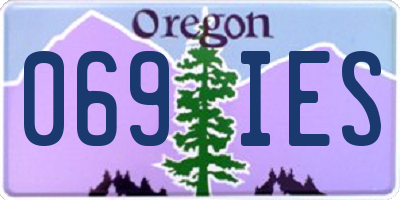 OR license plate 069IES