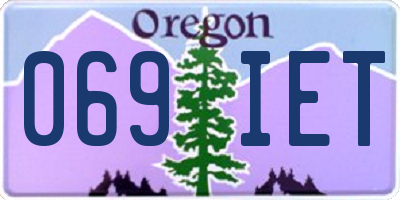 OR license plate 069IET