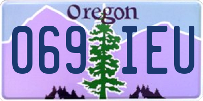 OR license plate 069IEU