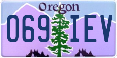 OR license plate 069IEV