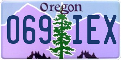OR license plate 069IEX