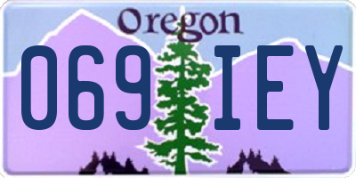 OR license plate 069IEY