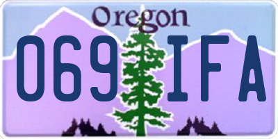 OR license plate 069IFA