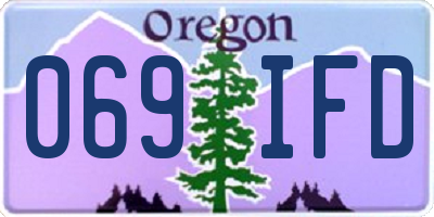 OR license plate 069IFD