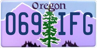 OR license plate 069IFG