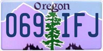 OR license plate 069IFJ