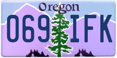 OR license plate 069IFK