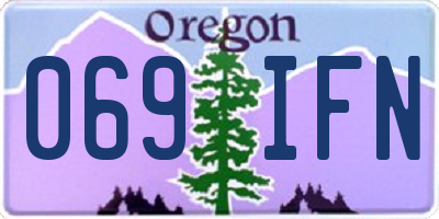 OR license plate 069IFN