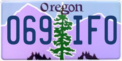 OR license plate 069IFO