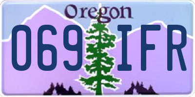 OR license plate 069IFR